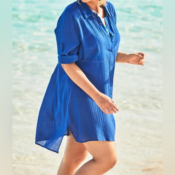 โBLUE SWIM COVER UPโ Size 3xโ - Picture 2 of 14